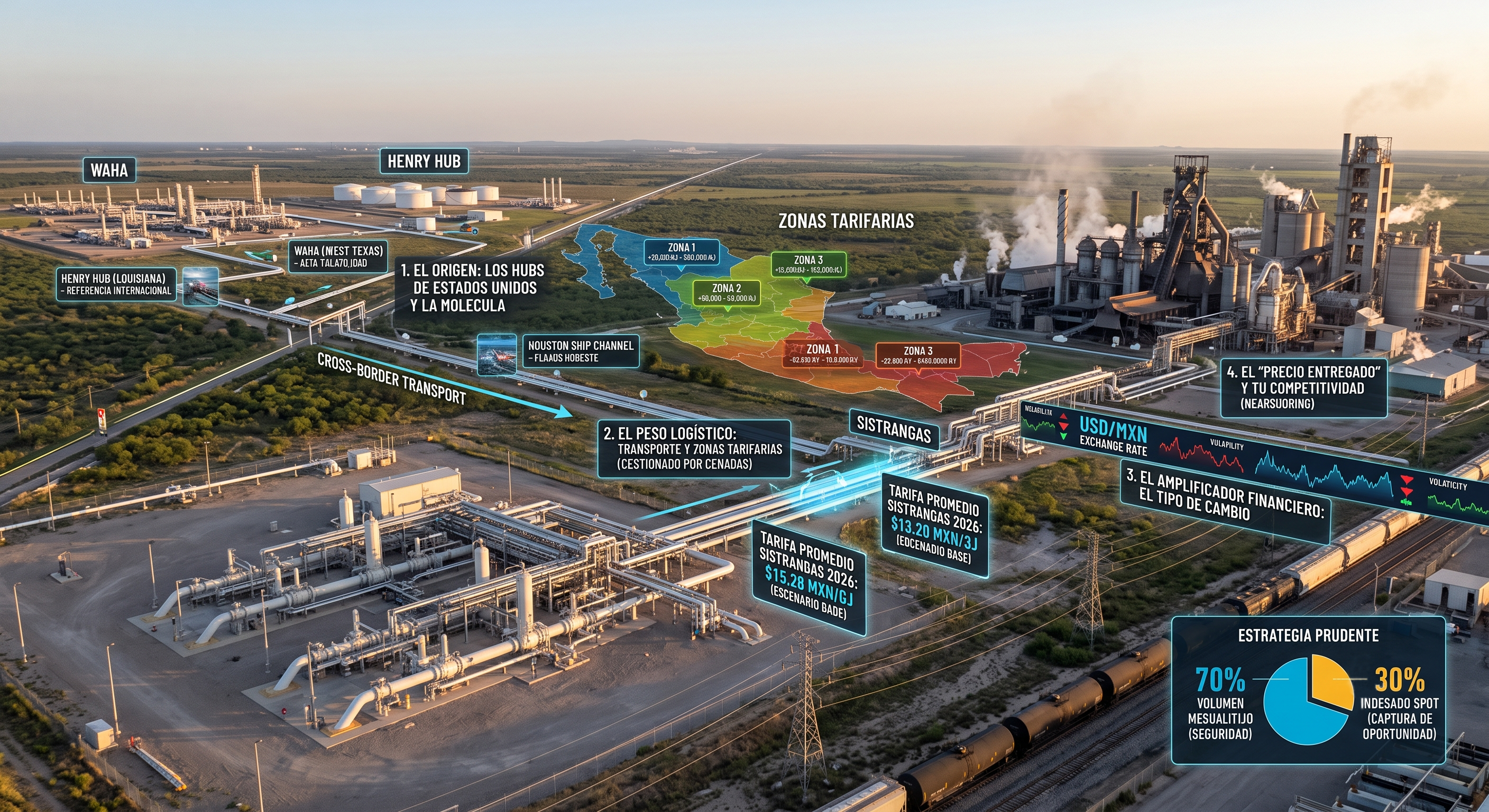 Formación del precio del Gas Natural en México: Hubs, transporte y su impacto en tu rentabilidad este 2026